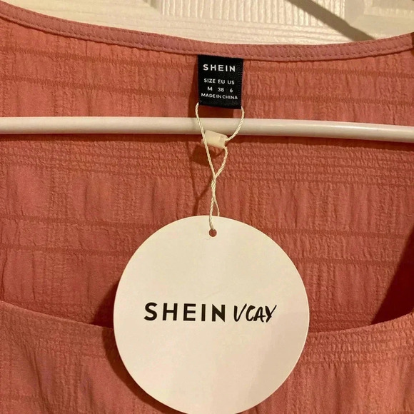 New SHEIN girls blouse Sz. Medium pink top NWT - Picture 2 of 6